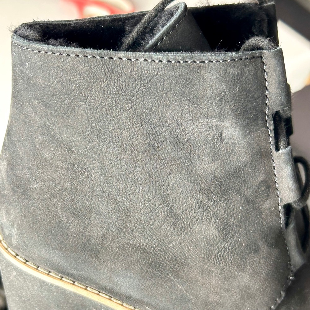 Eileen Fisher Size 6 Black Suede Wedge Ankle Boots Alpine NEW Womens $275 - Picture 12 of 15